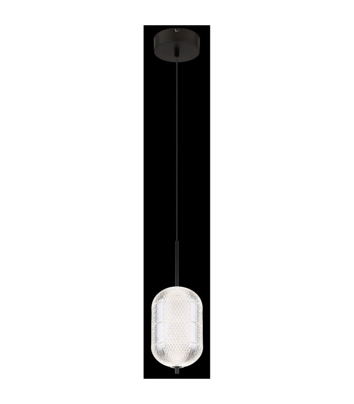 Kurius Slim Pendant Ceiling Light Matt Black LED 3000-4500K-4