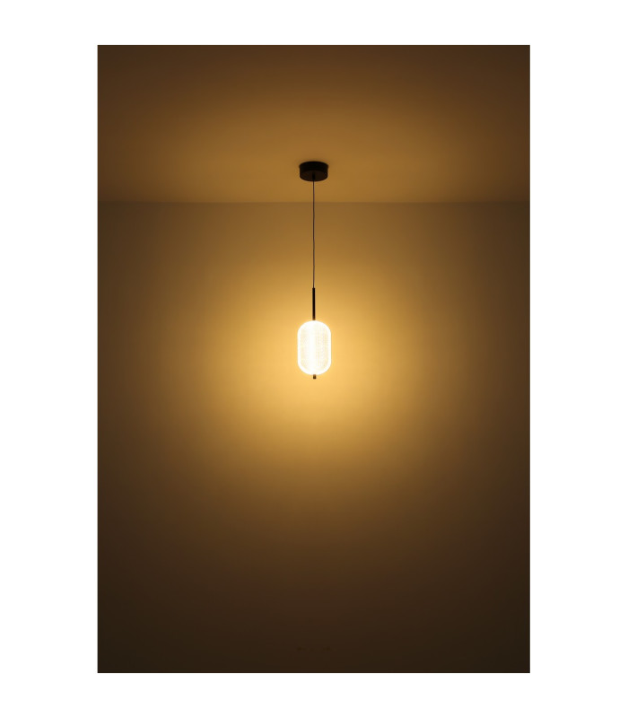 Kurius Slim Pendant Ceiling Light Matt Black LED 3000-4500K-7