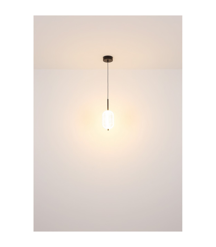 Kurius Slim Pendant Ceiling Light Matt Black LED 3000-4500K-8