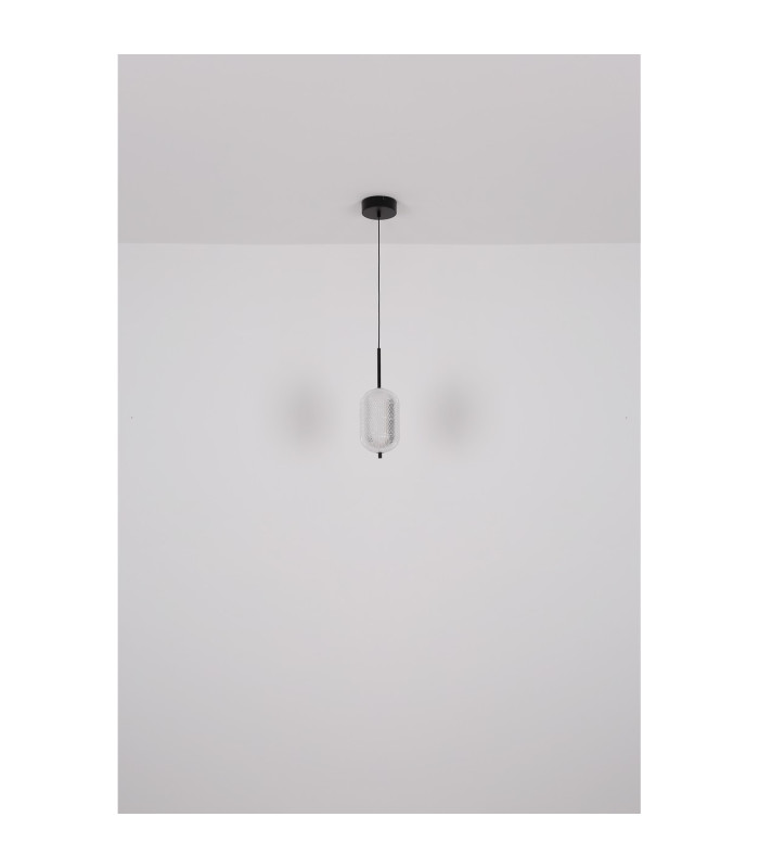 Kurius Slim Pendant Ceiling Light Matt Black LED 3000-4500K-9