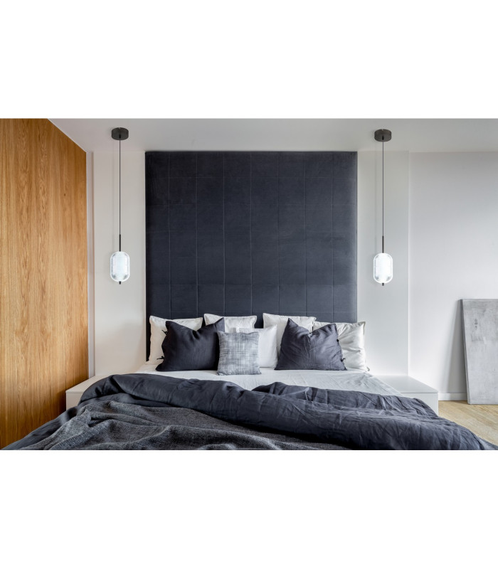 Kurius Slim Pendant Ceiling Light Matt Black LED 3000-4500K-10