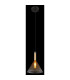 Lopusa Dome Slim Pendant Ceiling Light Matt Black Amber Glass Shade 1x G9-4