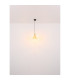 Lopusa Dome Slim Pendant Ceiling Light Matt Black Amber Glass Shade 1x G9-6