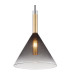 Elisabeth Dome Slim Pendant Ceiling Light Brass-Coloured Smoke Glass Shade 1x G9-3