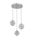 Virina Cluster Pendant Ceiling Light Chrome K9 Crystals 3x LED 3000K-2