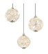 Virina Cluster Pendant Ceiling Light Chrome K9 Crystals 3x LED 3000K-3