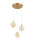 Virina Cluster Pendant Ceiling Light Gold Colors K9 Crystals 3x LED 3000K-1