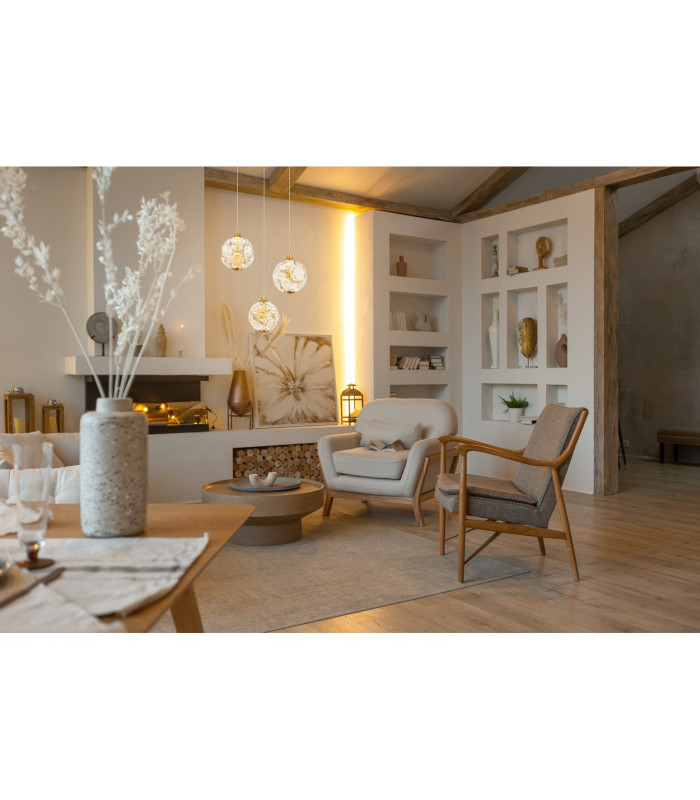 Virina Cluster Pendant Ceiling Light Gold Colors K9 Crystals 3x LED 3000K-6