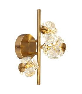 Virina Wall Lamp Gold Colors K9 Crystals LED 3000K-1