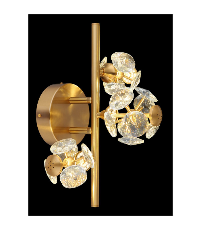 Virina Wall Lamp Gold Colors K9 Crystals LED 3000K-4