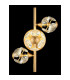 Virina Wall Lamp Gold Colors K9 Crystals LED 3000K-5