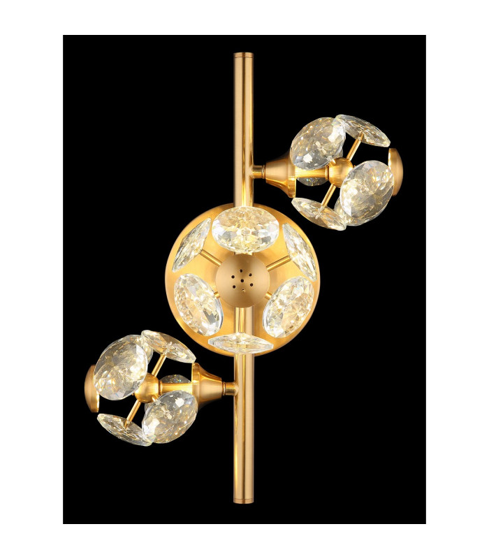 Virina Wall Lamp Gold Colors K9 Crystals LED 3000K-5