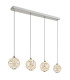 Virina Bar Pendant Ceiling Light Chrome K9 Crystals 4x LED 3000K-1