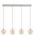 Virina Bar Pendant Ceiling Light Chrome K9 Crystals 4x LED 3000K-3