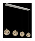 Virina Bar Pendant Ceiling Light Chrome K9 Crystals 4x LED 3000K-4