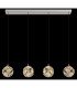 Virina Bar Pendant Ceiling Light Chrome K9 Crystals 4x LED 3000K-5