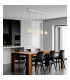 Virina Bar Pendant Ceiling Light Chrome K9 Crystals 4x LED 3000K-6