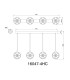 Virina Bar Pendant Ceiling Light Chrome K9 Crystals 4x LED 3000K-7
