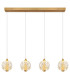 Virina Bar Pendant Ceiling Light Gold Colors K9 Crystals 4x LED 3000K-3