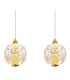 Virina Bar Pendant Ceiling Light Gold Colors K9 Crystals 4x LED 3000K-4