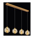 Virina Bar Pendant Ceiling Light Gold Colors K9 Crystals 4x LED 3000K-5