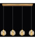 Virina Bar Pendant Ceiling Light Gold Colors K9 Crystals 4x LED 3000K-6