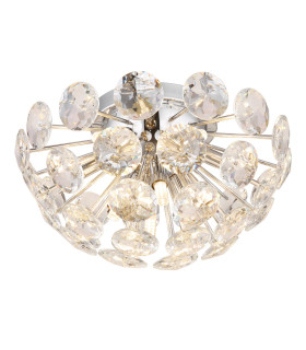 Virina Ceiling Light Chrome K9 Crystals 10x G9-1
