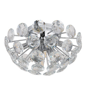 Virina Ceiling Light Chrome K9 Crystals 10x G9-2