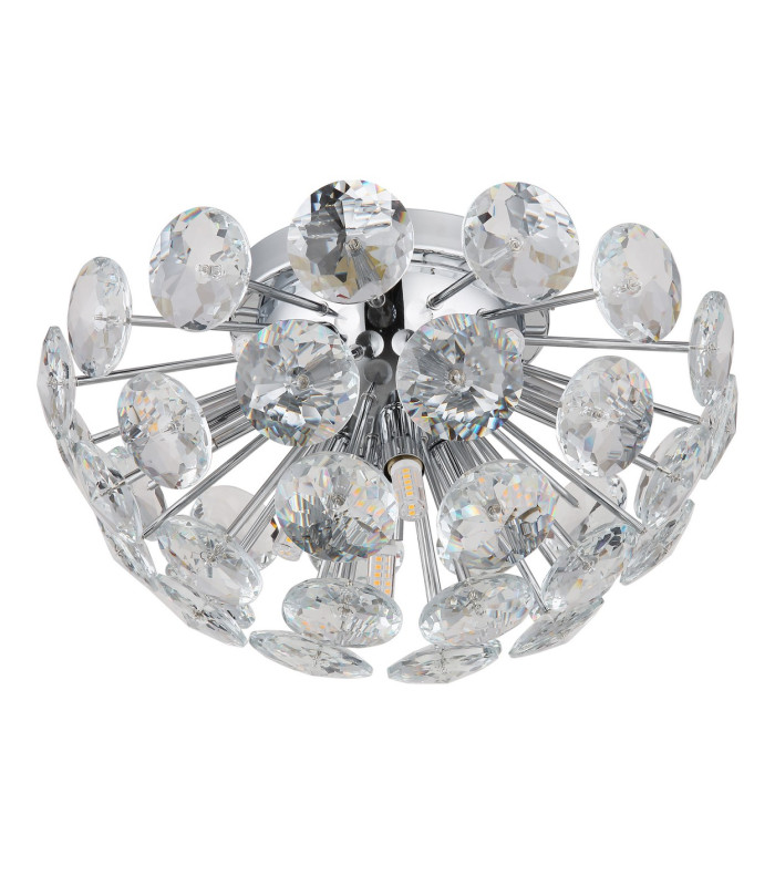 Virina Ceiling Light Chrome K9 Crystals 10x G9-2