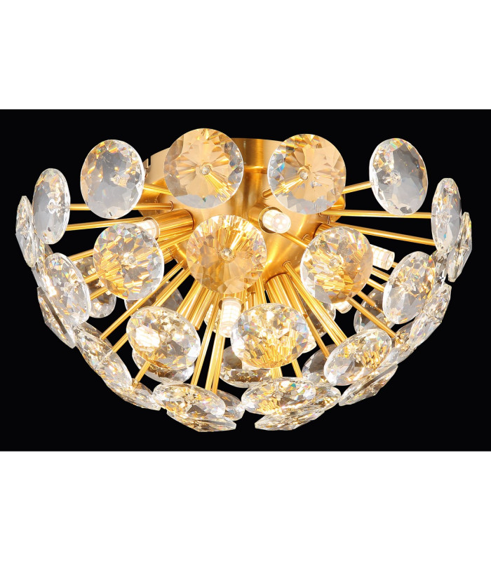 Virina Ceiling Light Gold Colors K9 Crystals 10x G9-3