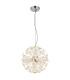 Virina Pendant Ceiling Light Chrome K9 Crystals LED 3000K-1