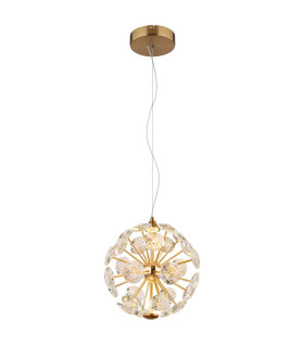 Virina Pendant Ceiling Light Gold Colors K9 Crystals LED 3000K-1