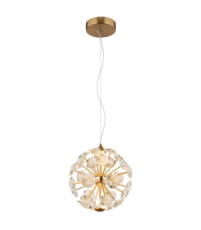Virina Pendant Ceiling Light Gold Colors K9 Crystals LED 3000K-1