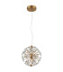 Virina Pendant Ceiling Light Gold Colors K9 Crystals LED 3000K-2