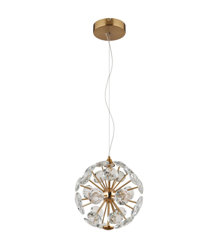 Virina Pendant Ceiling Light Gold Colors K9 Crystals LED 3000K-2