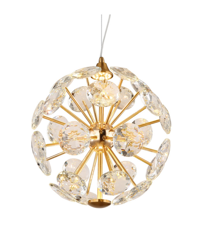 Virina Pendant Ceiling Light Gold Colors K9 Crystals LED 3000K-3