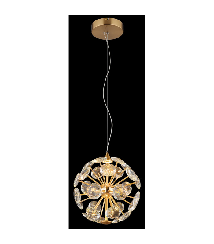 Virina Pendant Ceiling Light Gold Colors K9 Crystals LED 3000K-4