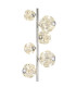 Virina LED Integrated Floor Lamp Chrome K9 Crystals LED 3000K-3
