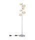 Virina LED Integrated Floor Lamp Chrome K9 Crystals LED 3000K-5
