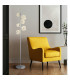 Virina LED Integrated Floor Lamp Chrome K9 Crystals LED 3000K-6