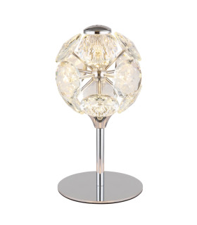 Virina Glass Table Lamp Chrome K9 Crystals LED 3000K-1