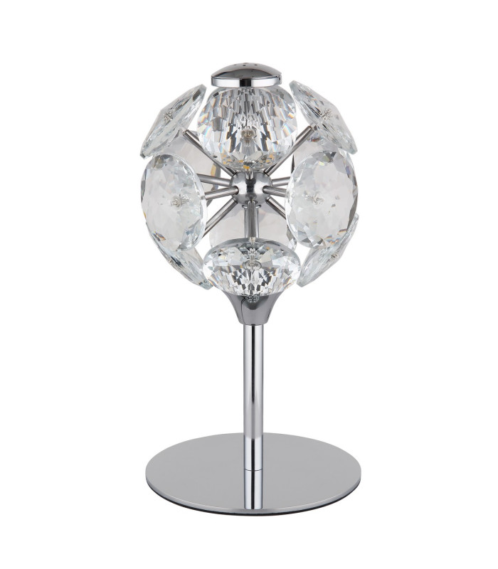 Virina Glass Table Lamp Chrome K9 Crystals LED 3000K-2