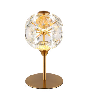 Virina Glass Table Lamp Gold Colors K9 Crystals LED 3000K-1