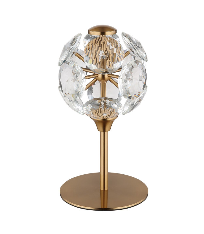 Virina Glass Table Lamp Gold Colors K9 Crystals LED 3000K-2