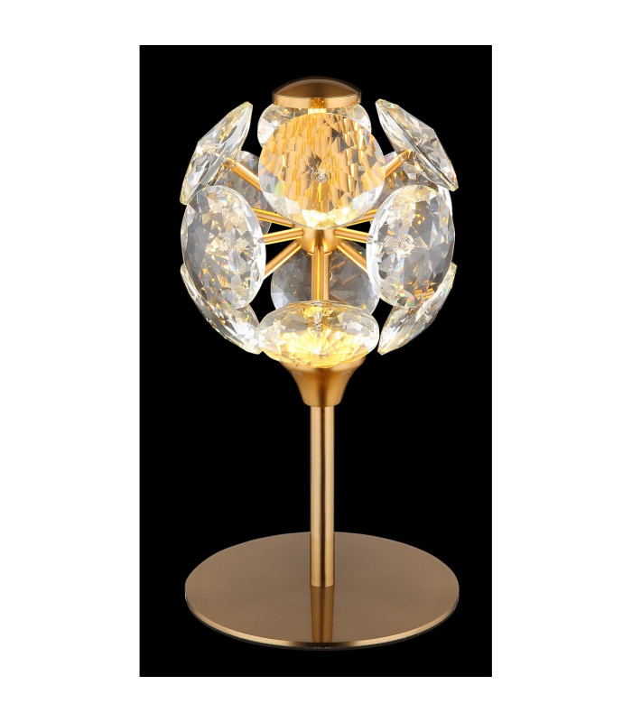 Virina Glass Table Lamp Gold Colors K9 Crystals LED 3000K-3
