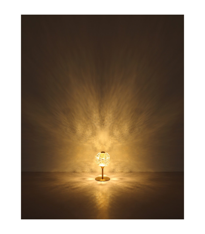 Virina Glass Table Lamp Gold Colors K9 Crystals LED 3000K-5