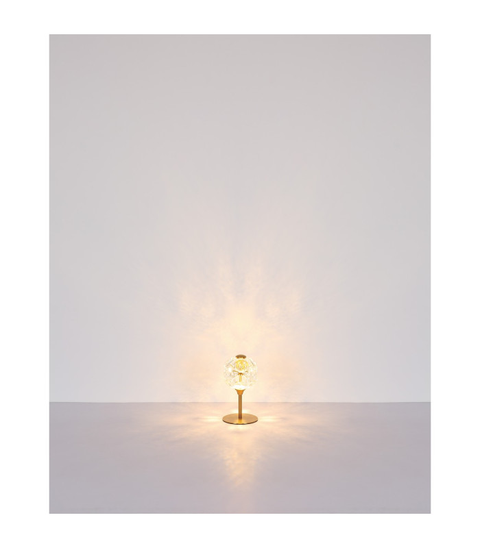 Virina Glass Table Lamp Gold Colors K9 Crystals LED 3000K-6