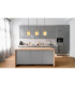 Lampigna Bar Pendant Ceiling Light Matt Black Smoke Glass Shade 3x E27-5