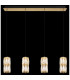 Stefanie Bar Pendant Ceiling Light Gold Colours Antique Crystals Clear Glass Shade 4x LED 3000K-5