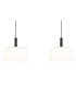 Trenton Bar Pendant Ceiling Light Matt Black Opal Alabaster Optic Glass Shade 3x LED 2700-4000K-4